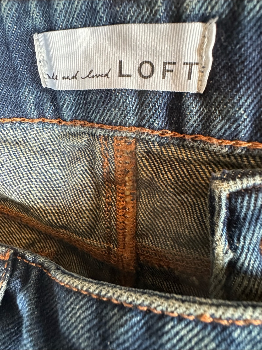 NWT LOFT Barrel Jeans Curvy High Rise Dark Wash 100% Cotton Sz 29/8 - Picture 9 of 11
